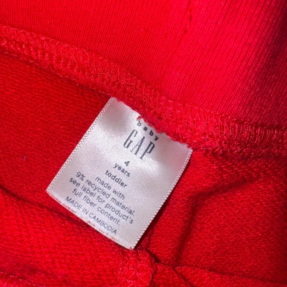 GAP Kids Boys Red Logo Pull-On Sweat Shorts Size 4